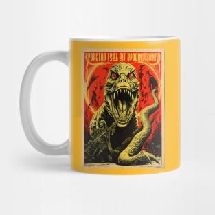 Vintage Reptilian Propaganda Poster T-Shirt Mug